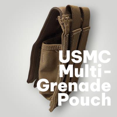 USMC Smoke Grenade Pouch Coyote Brown MOLLE NSN 8465-01-556-4687